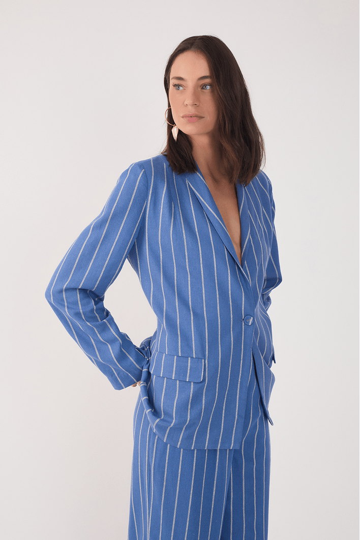 Blazer Linho Listrado