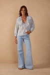 Calça Jeans Flare Baby Blue