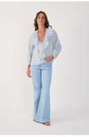Calça Jeans Flare Baby Blue
