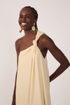 Vestido Cropped Linho Ombro Só