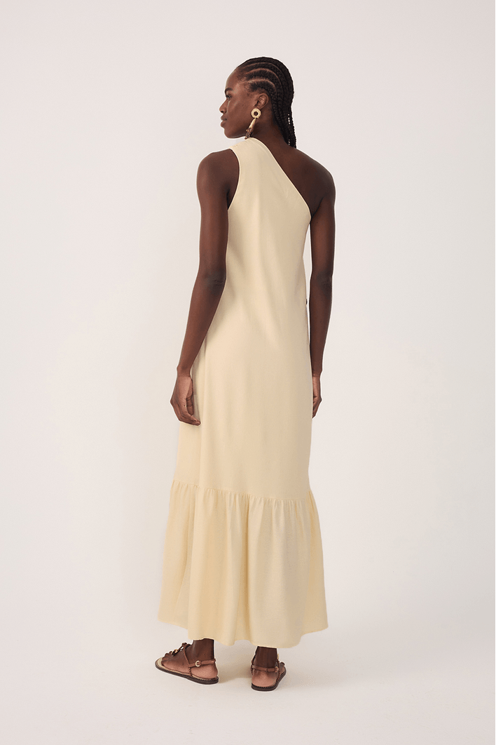 Vestido Cropped Linho Ombro Só