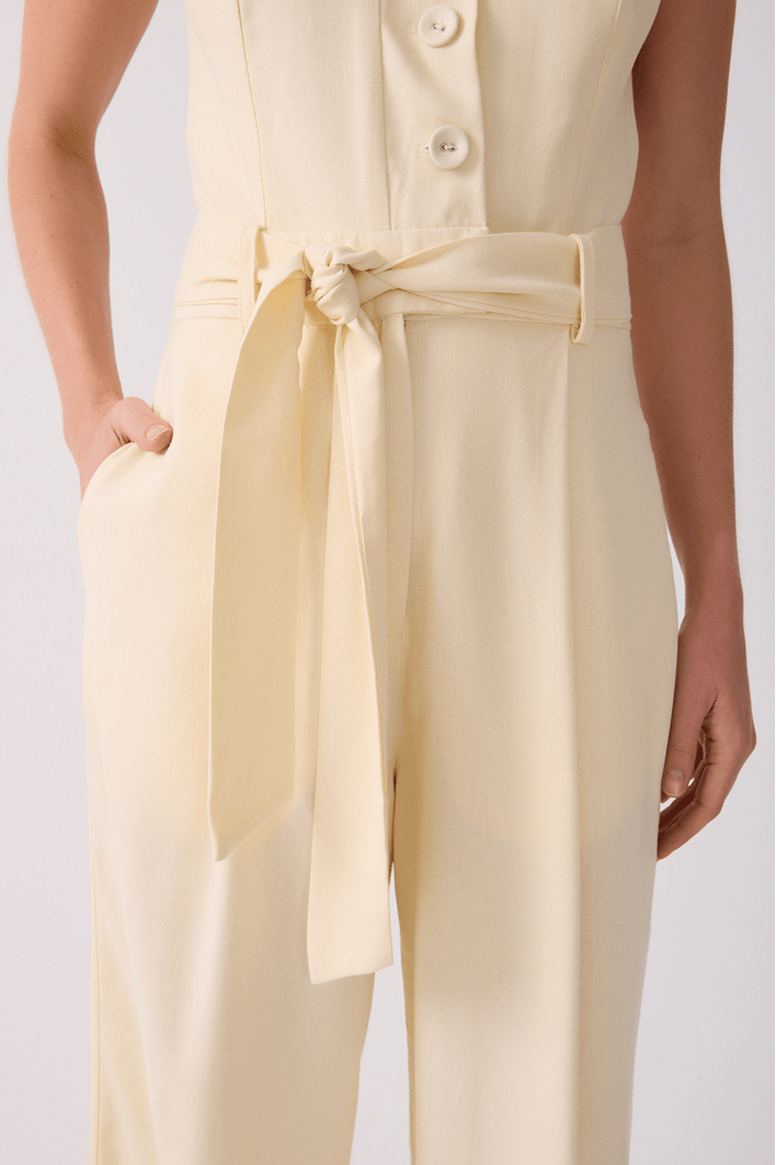 Macacão Linho Faixa