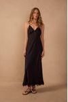 Vestido Cetim Com Renda