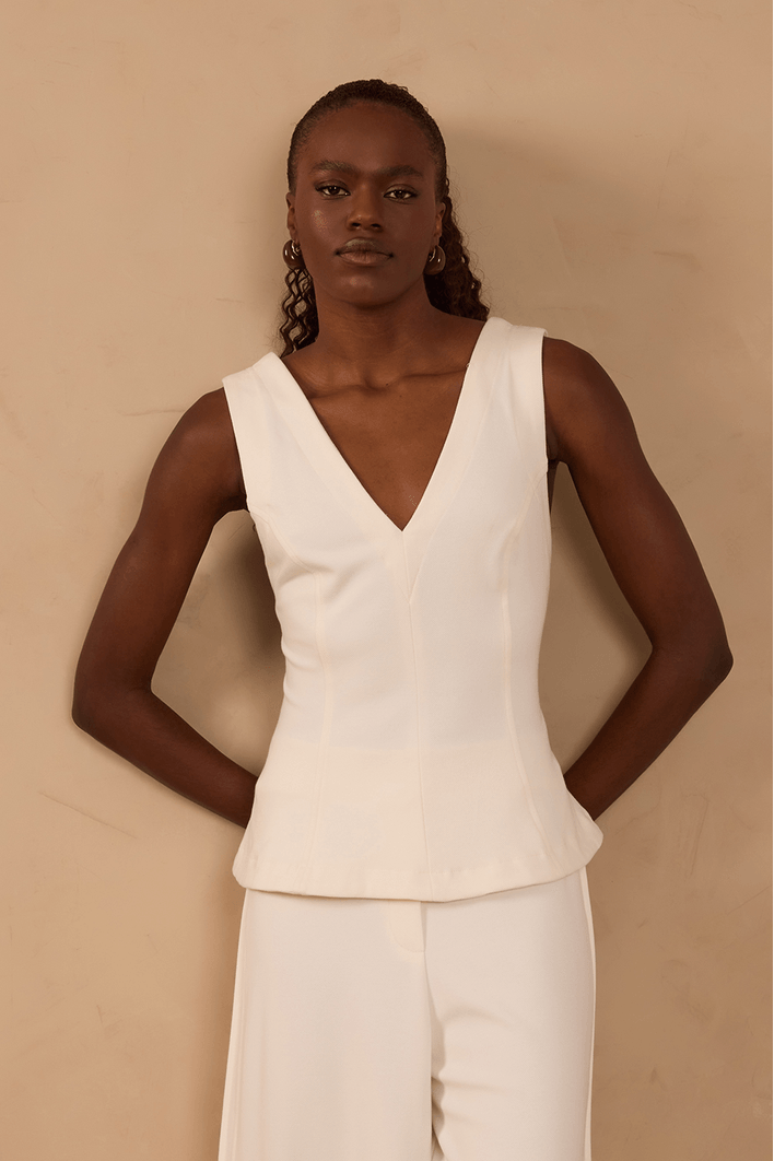 Blusa Basque Malha Alfaiataria