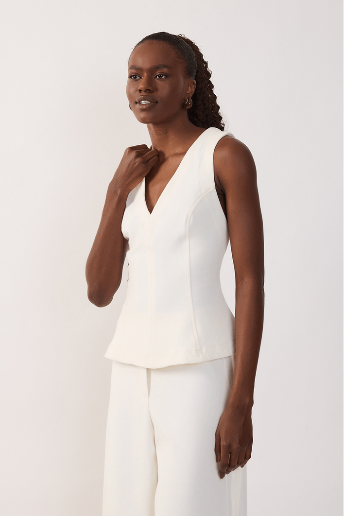 Blusa Basque Malha Alfaiataria