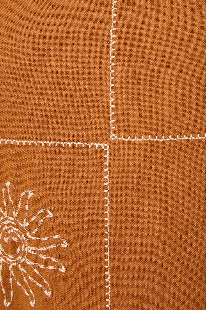 Vestido Curto Linho Xadrez Sol