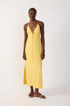 Vestido Cropped Linho Amarração
