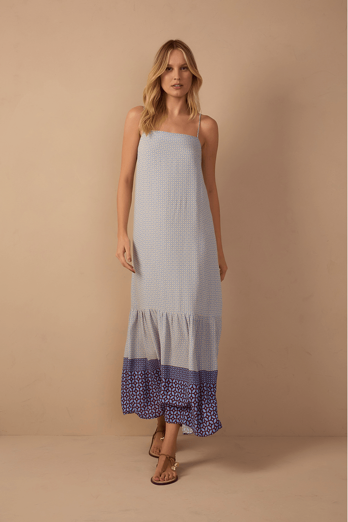 Vestido Cropped Estampa Ladrilho