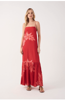 Vestido Cropped Estampa Orquidario
