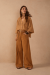 Calça Sarja Barrel Bainha Ajustável