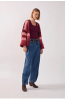 Calça Jeans Barrel Bainha Ajustável