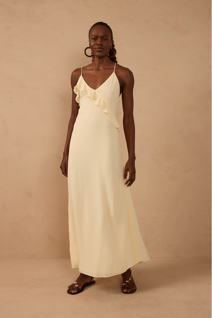Vestido Cropped Ggt Decote Babado
