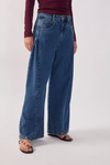 Calça Jeans Barrel Bainha Ajustável