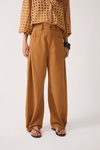 Calça Sarja Barrel Bainha Ajustável