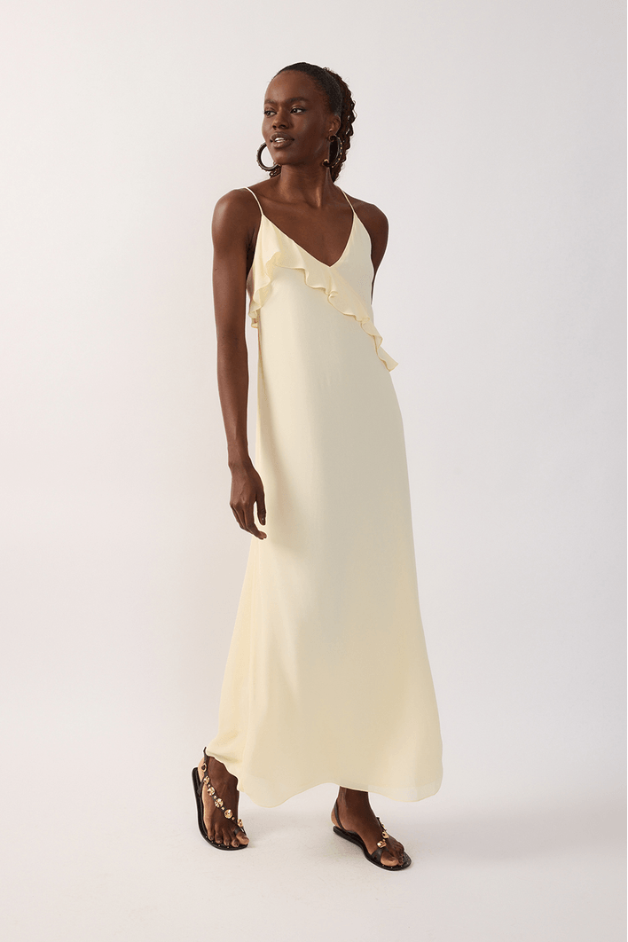 Vestido Cropped Ggt Decote Babado