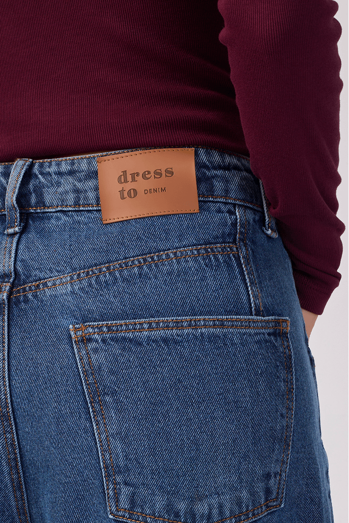 Calça Jeans Barrel Bainha Ajustável