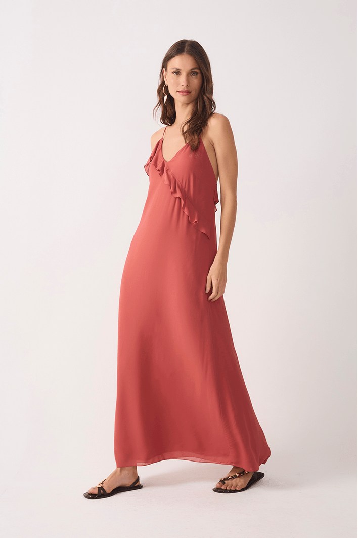 Vestido Cropped Ggt Decote Babado