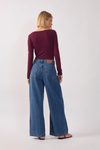 Calça Jeans Barrel Bainha Ajustável