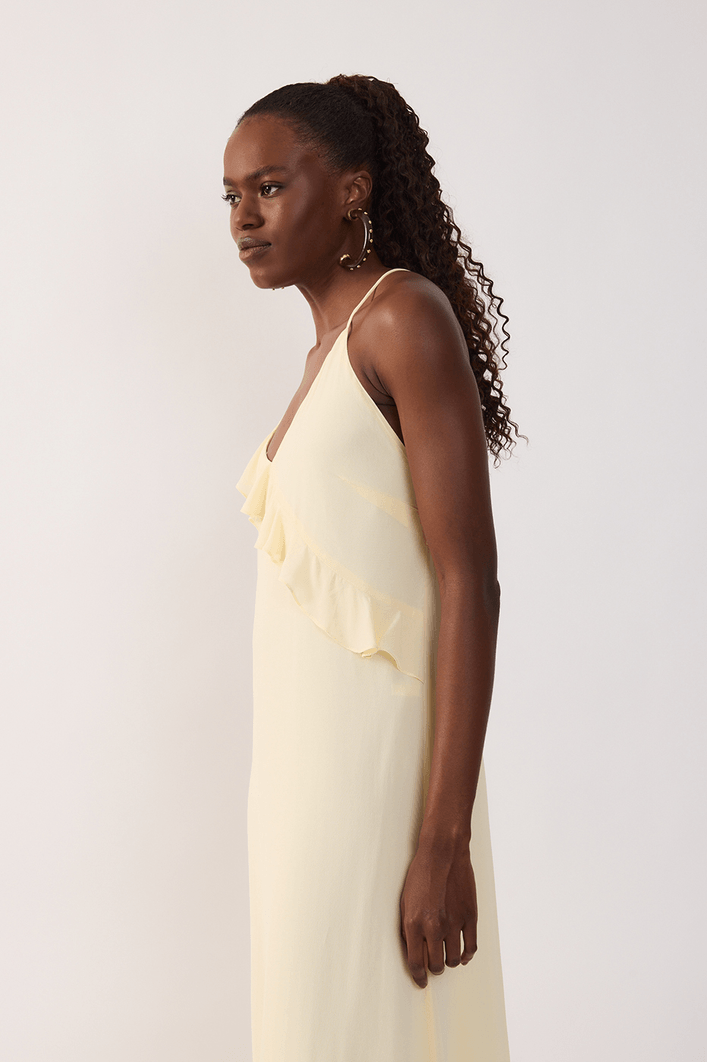 Vestido Cropped Ggt Decote Babado
