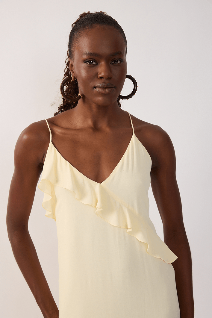 Vestido Cropped Ggt Decote Babado