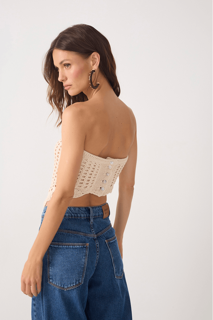 Blusa Crochet Lenço