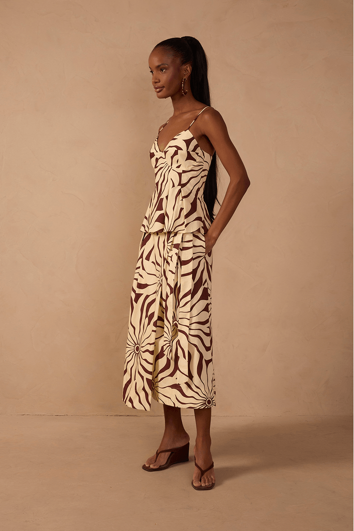 Saia Cropped Algodao Est Alvorecer