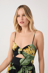 Vestido Midi Estampa Paraiso