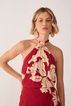 Blusa Estampa Pétala Vermelha