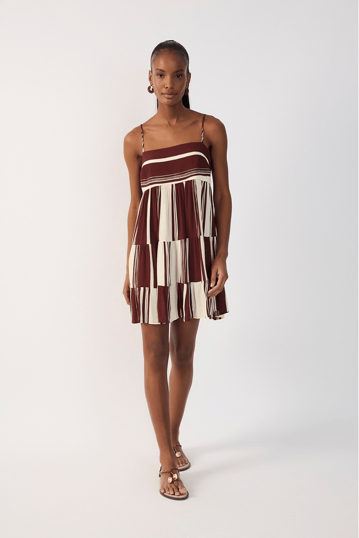 Vestido Estampa Listra Solene