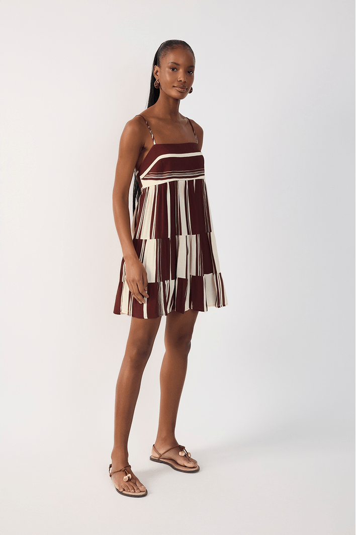 Vestido Estampa Listra Solene