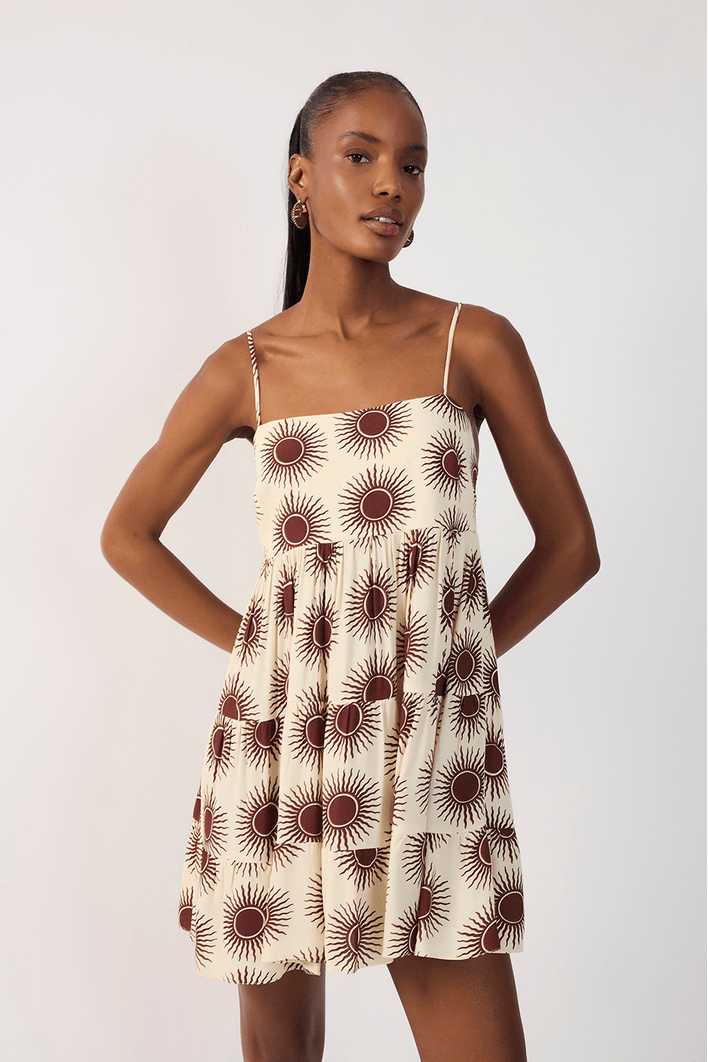 Vestido Curto Estampa Solaris