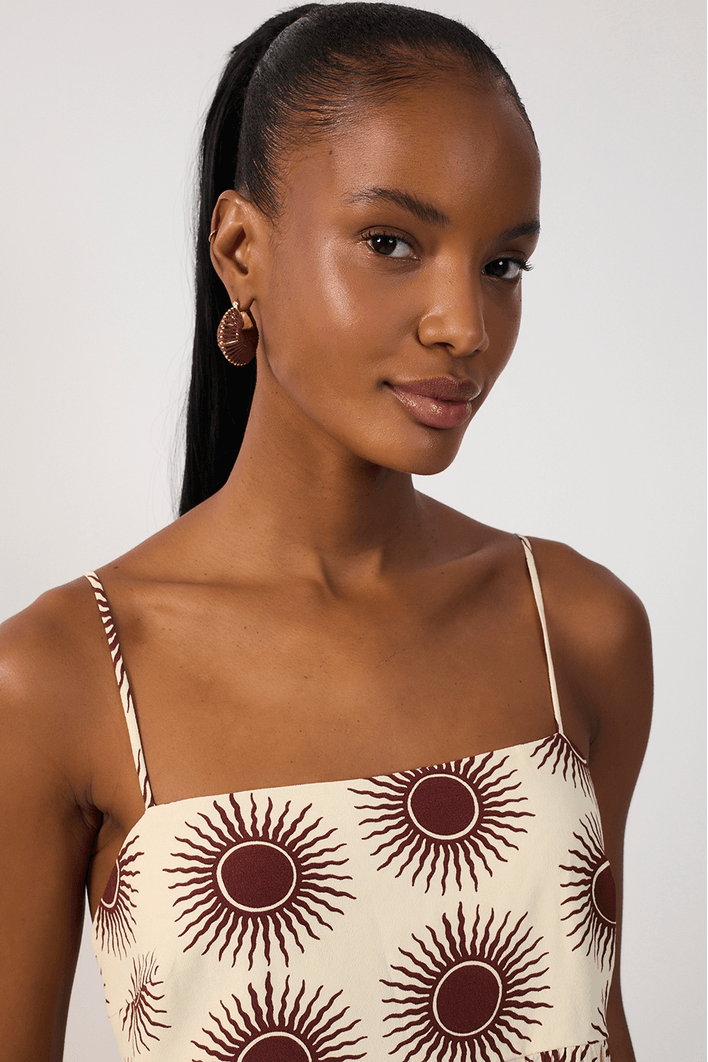 Vestido Curto Estampa Solaris