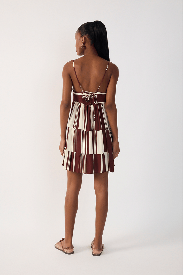 Vestido Estampa Listra Solene