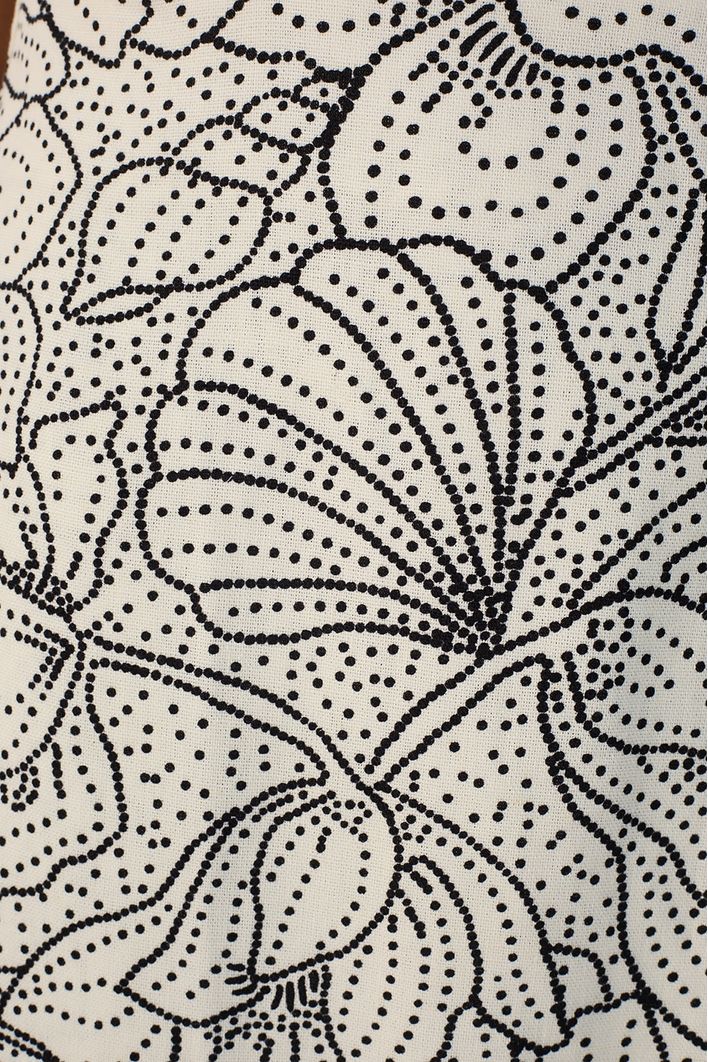 Vestido Linho Estampa Ponto A Ponto