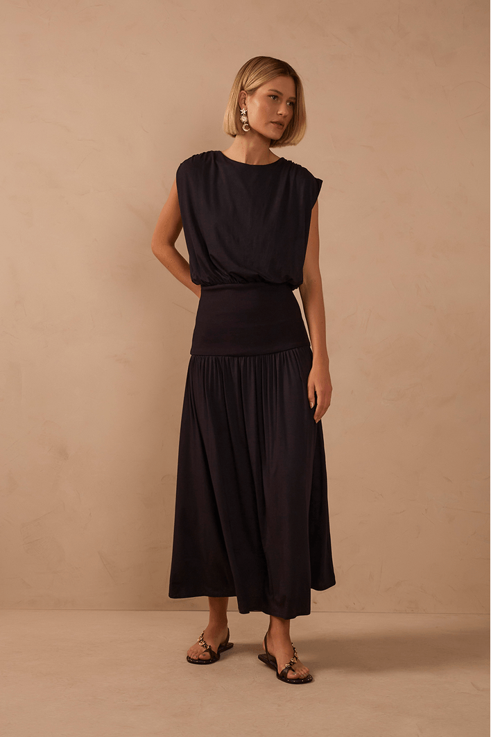 Vestido Pala Mix Malha