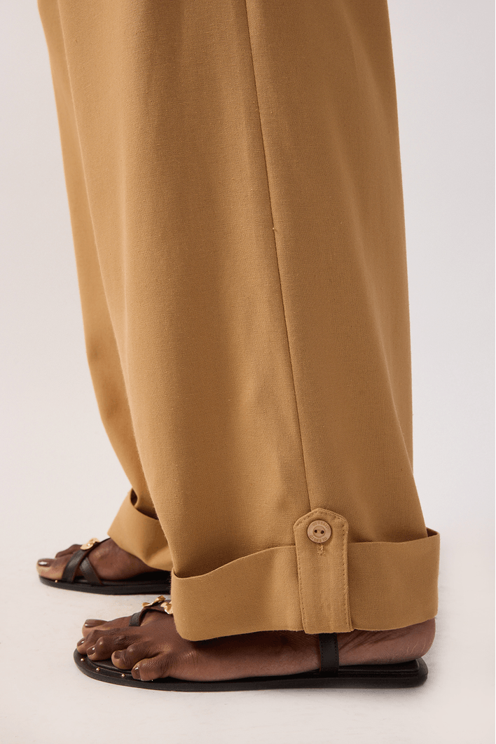 Calça Linho Cadarço Cintura