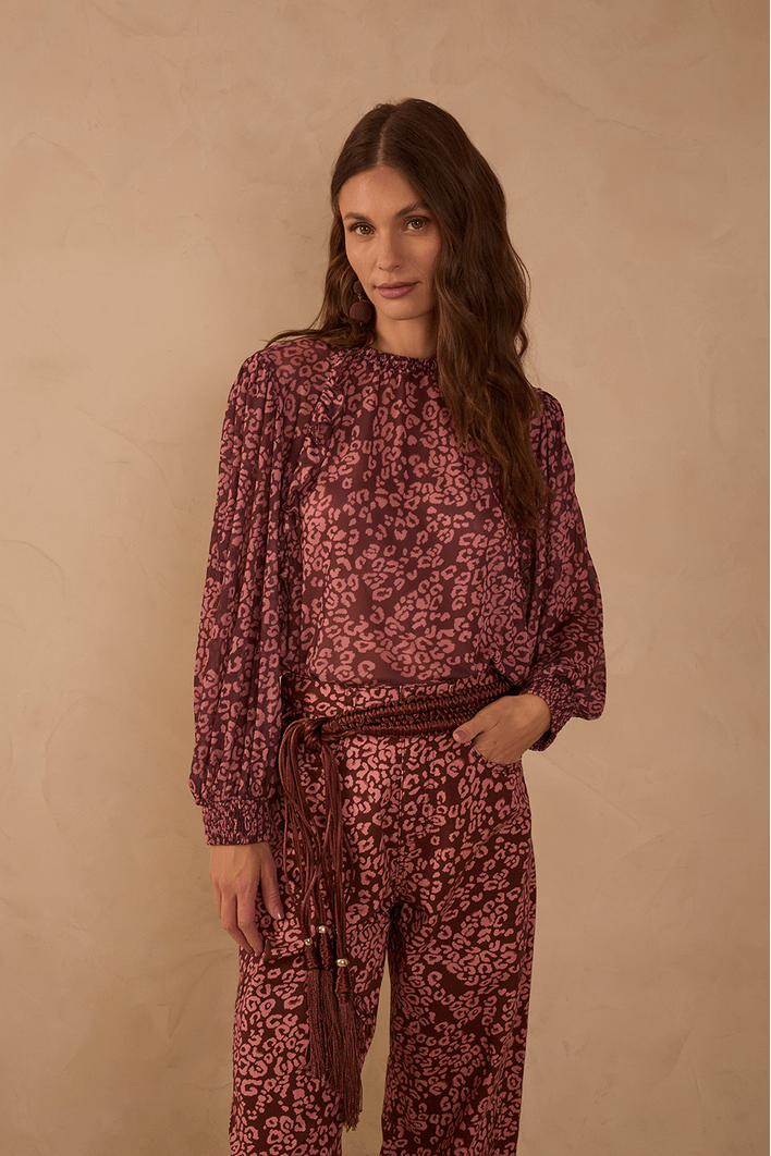 Bata Tule Estampa Felina