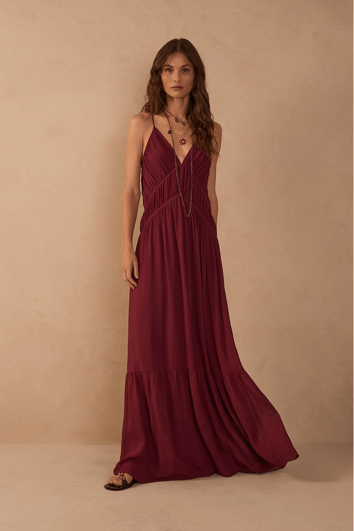 Vestido Longo Ggt Drapeado