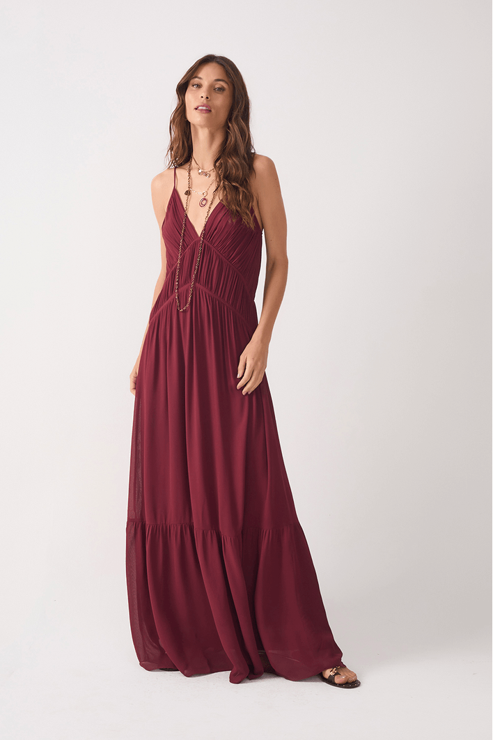 Vestido Longo Ggt Drapeado