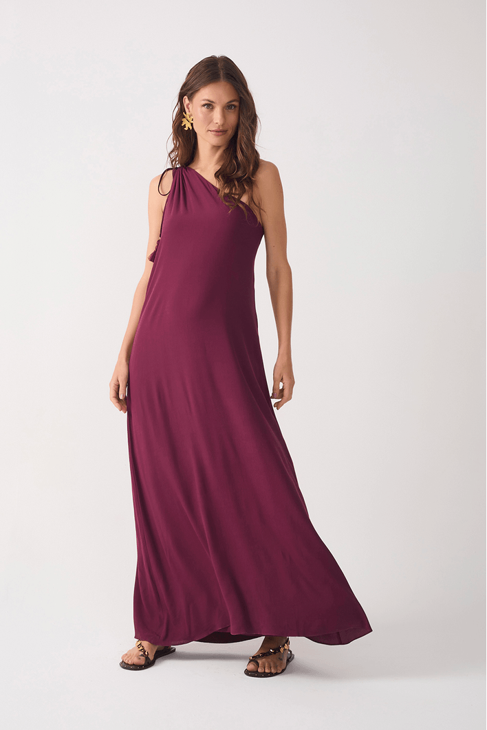 Vestido Cropped Crepe Um Ombro Só