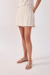 Short Saia Linho Listrado