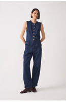 Calça Jeans Balloon Prega Lateral