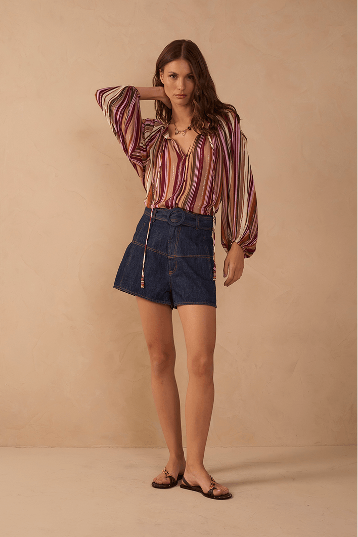 Short Jeans Com Cinto