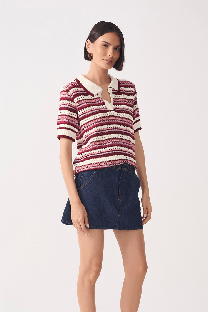 Saia Jeans Cós Pespontos