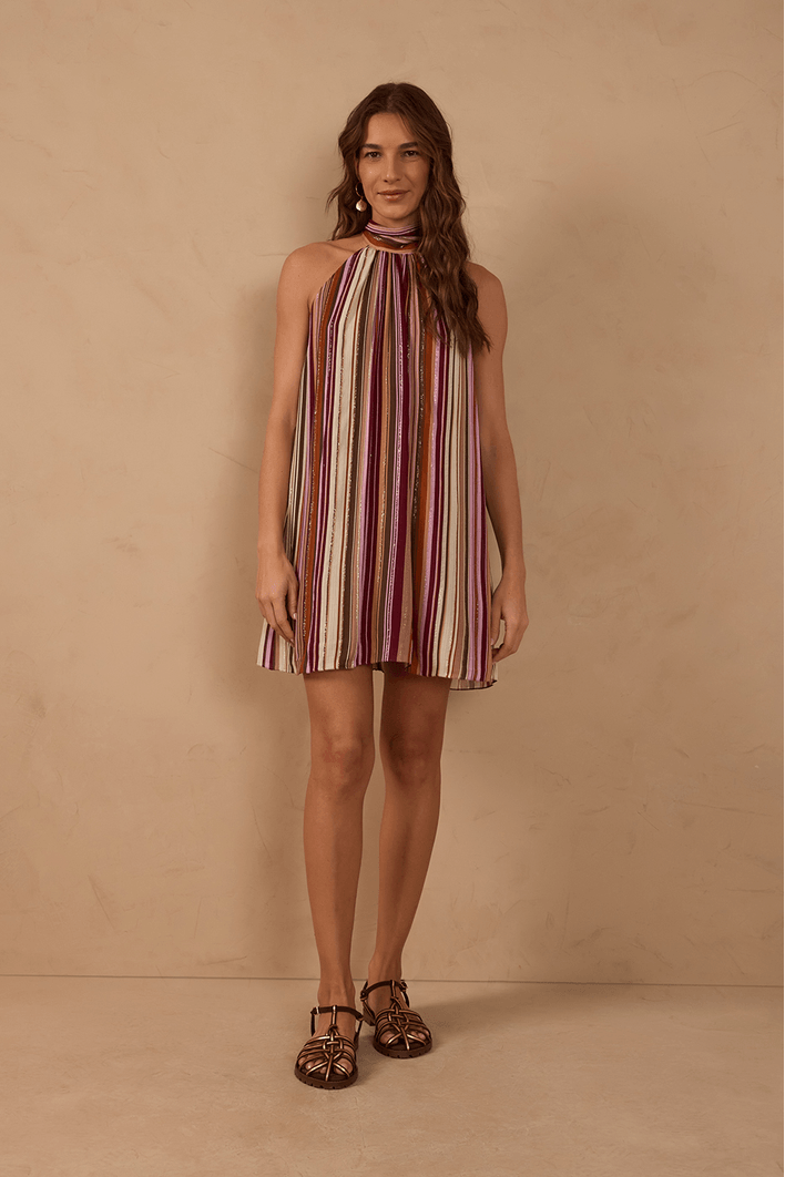 Vestido Lurex Est Listra Aurora