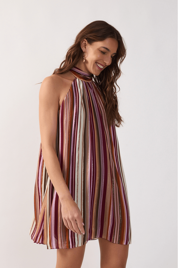 Vestido Lurex Est Listra Aurora