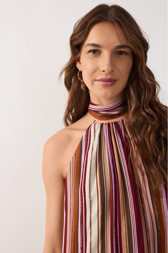Vestido Lurex Est Listra Aurora