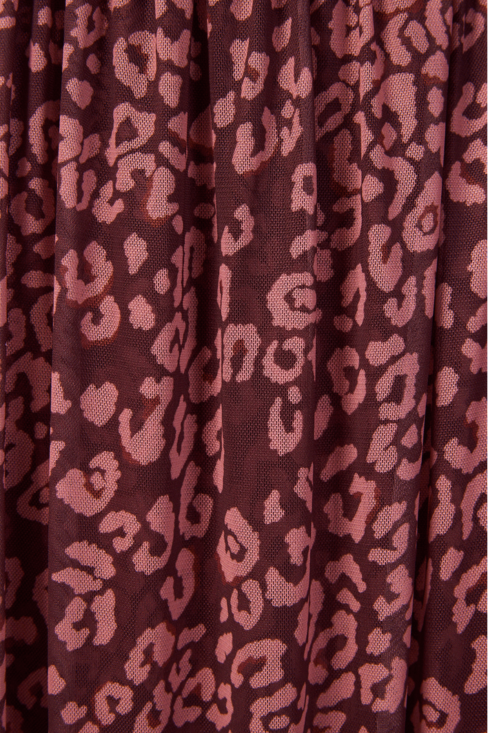 Vestido Tule Estampa Felina