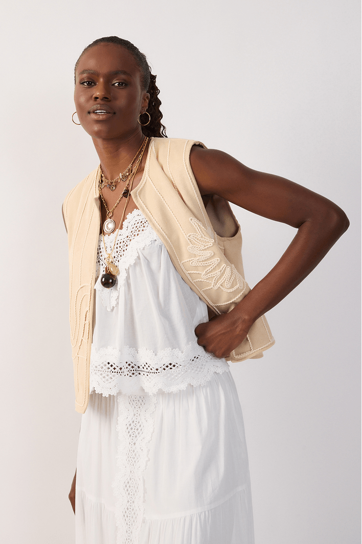 Blusa Algodão Com Renda