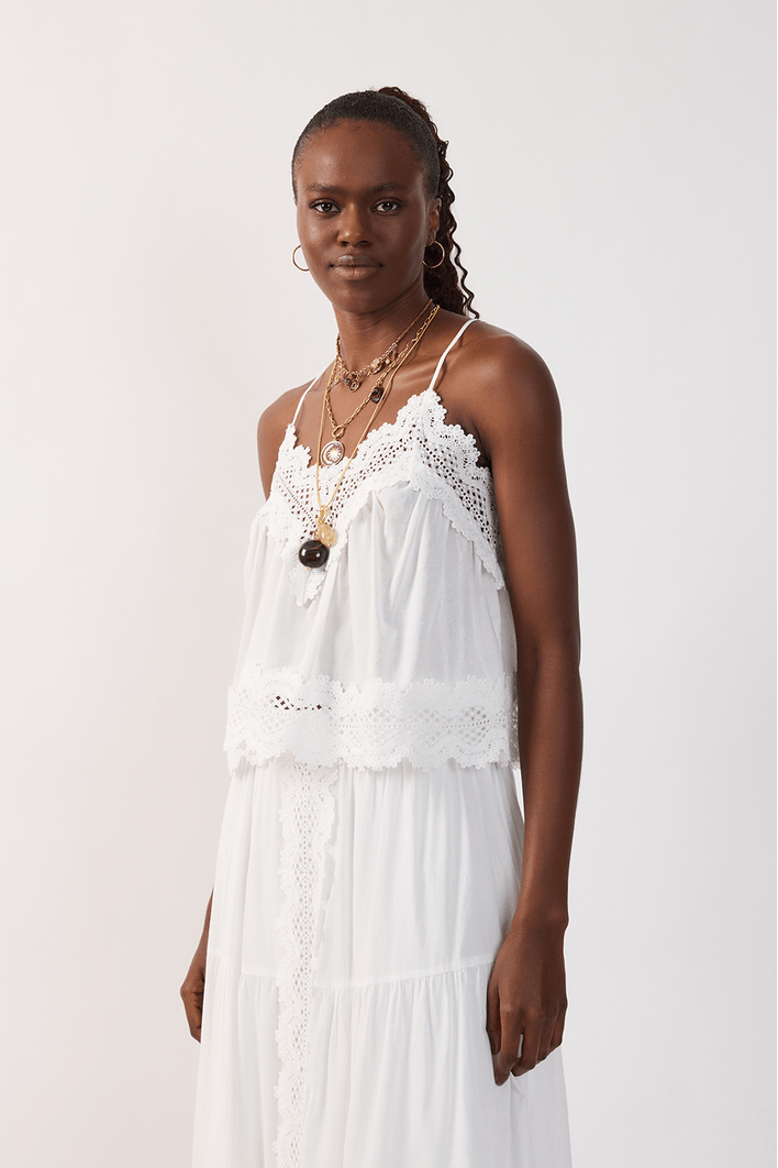 Blusa Algodão Com Renda